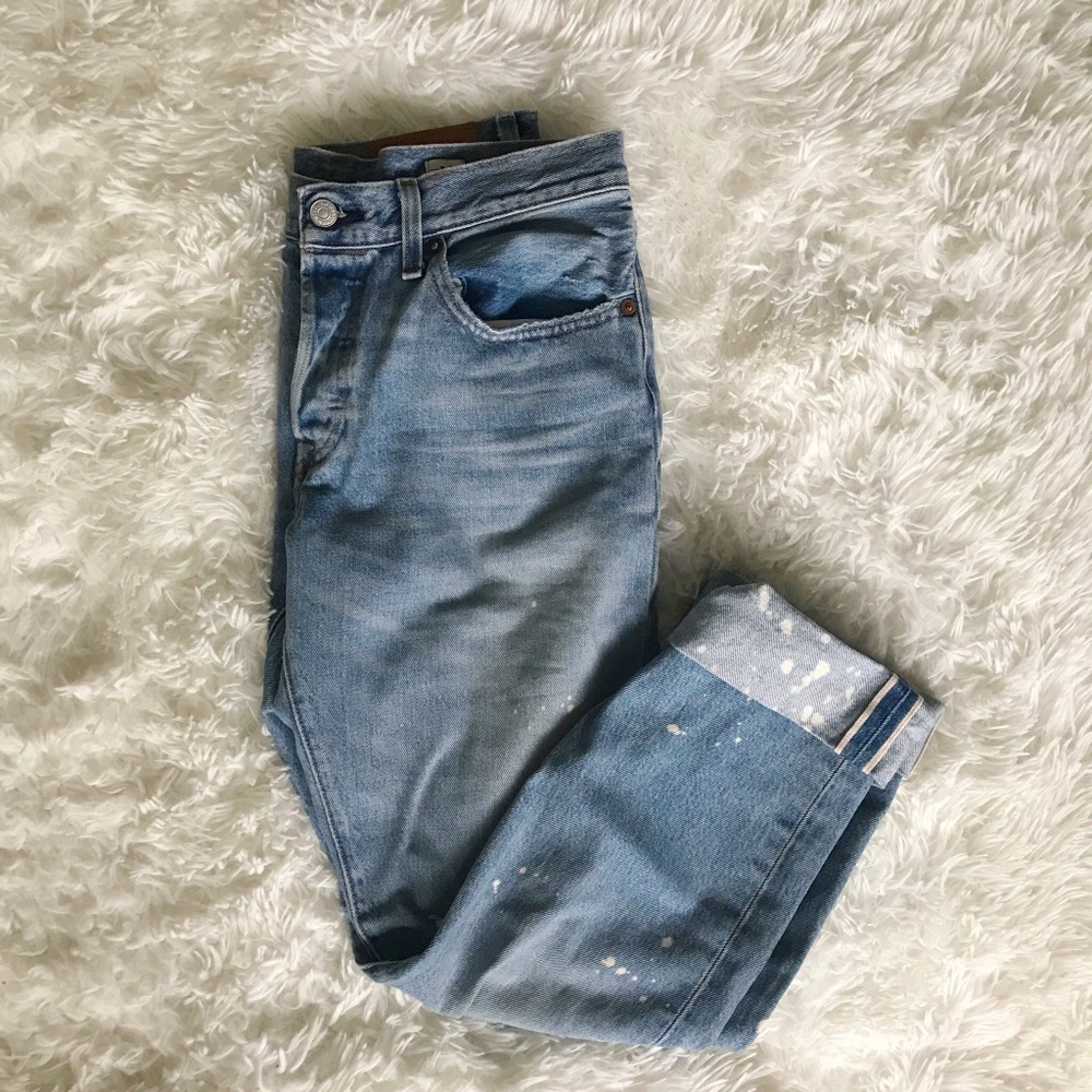 Levi’s 501 Distressed Straight Leg/Boyfriend RARE